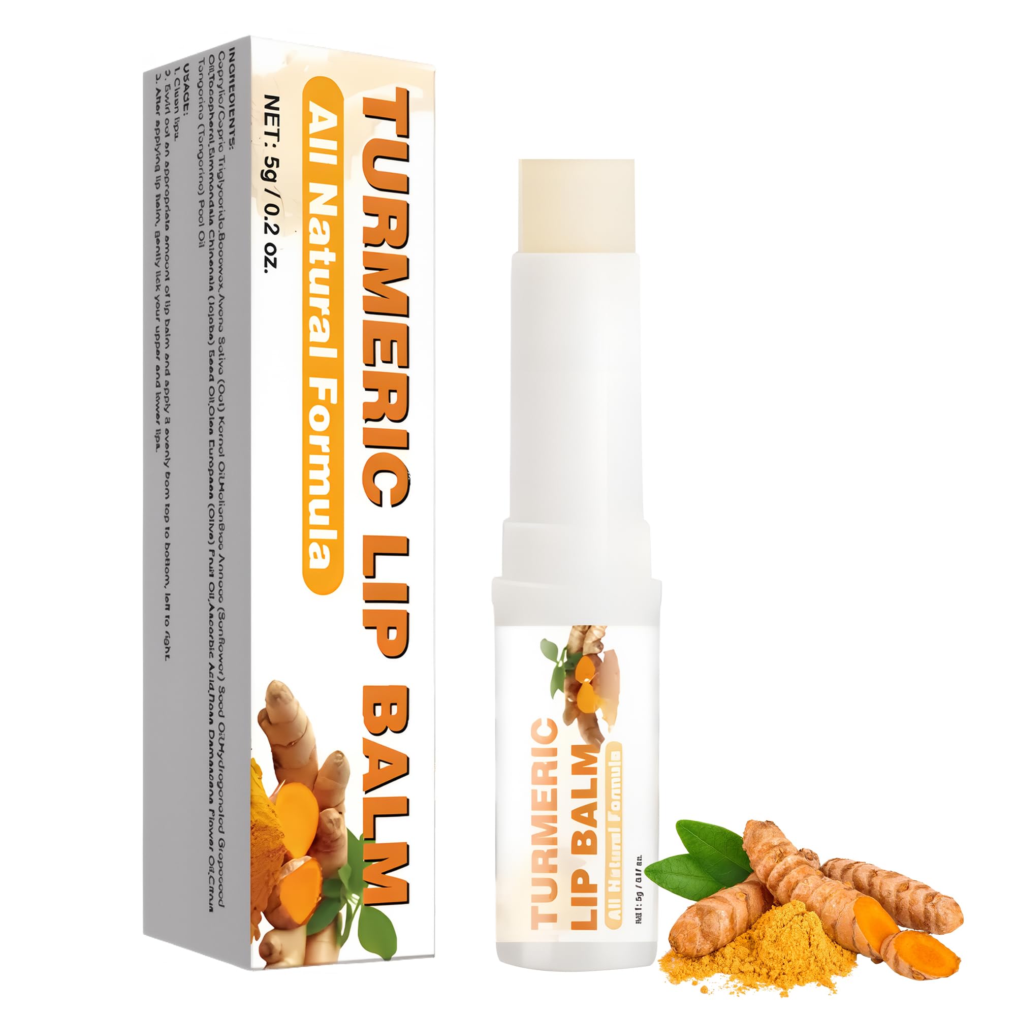 Oyshriola baume lèvres curcuma, application rapide pour hydrater et adoucir les lèvres.