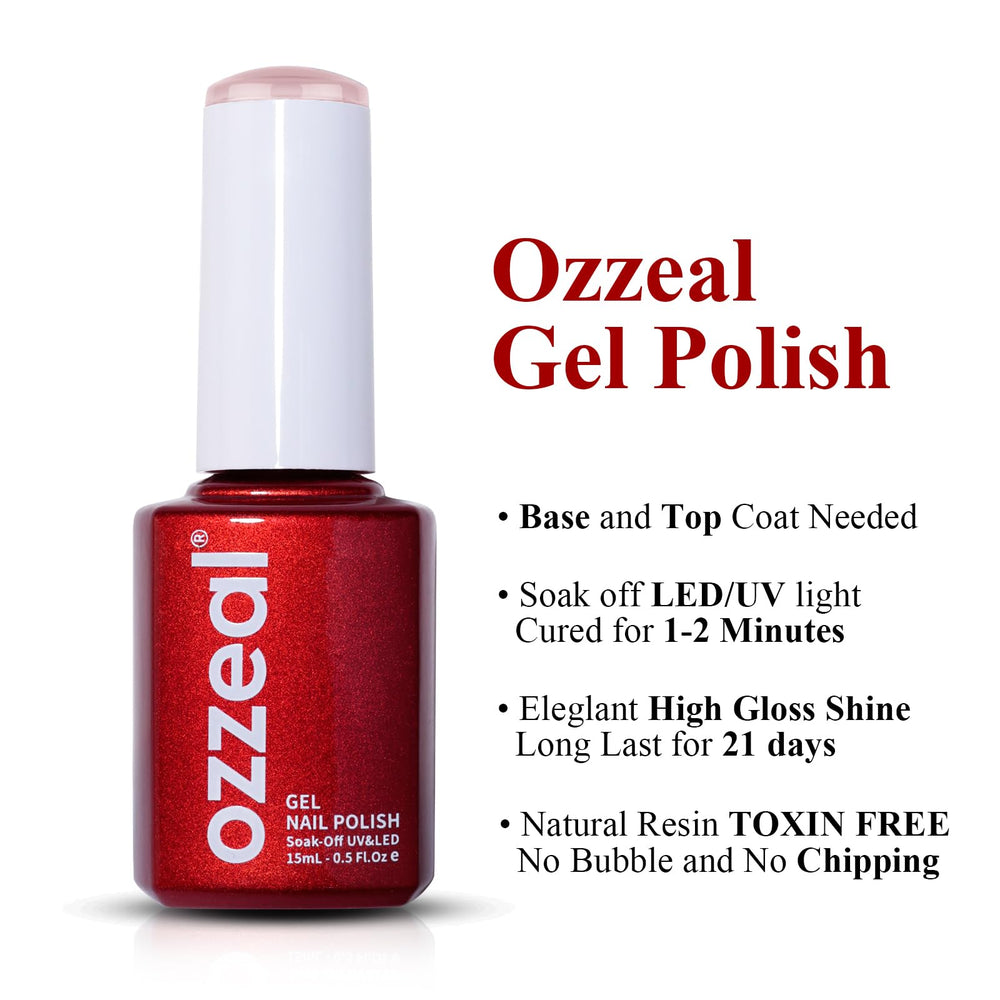 Effet argent irisé du vernis gel Ozzeal pour des reflets délicats.