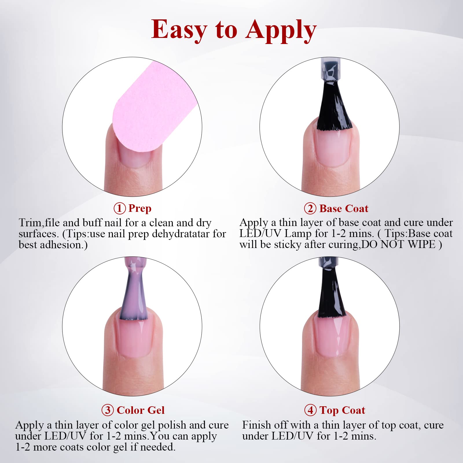Vernis gel scintillant Ozzeal pour un look élégant et discret.