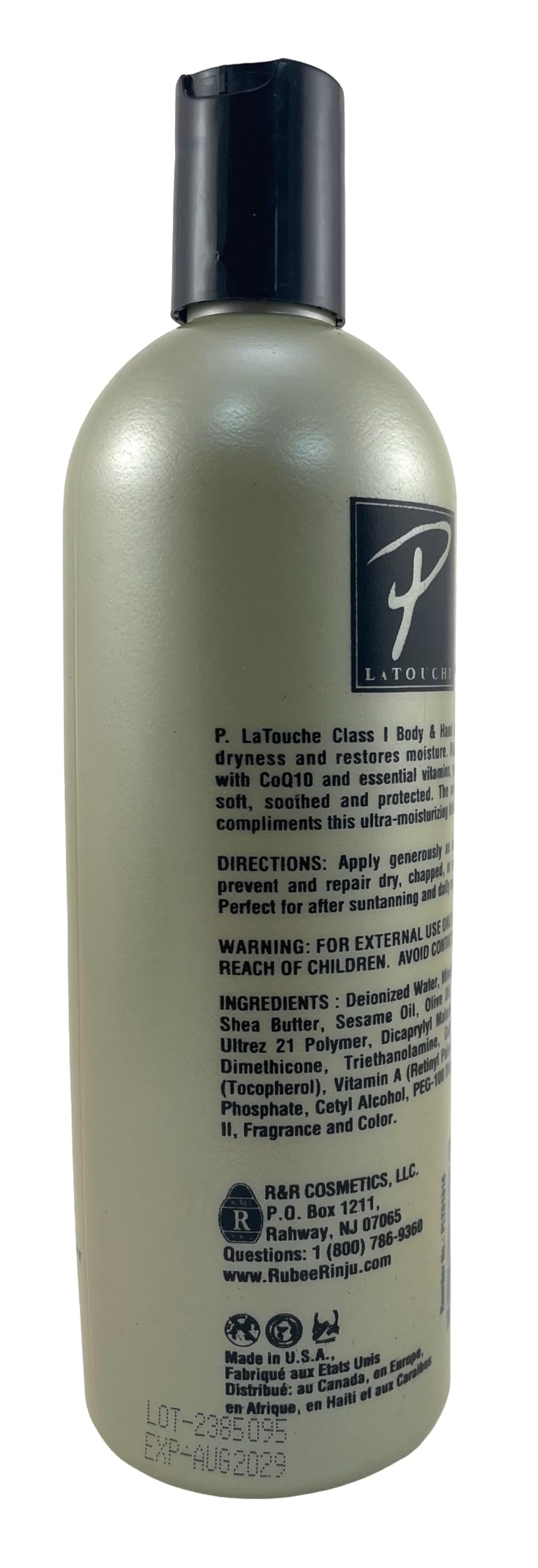 CoQ10 et beurre de karité dans la Lotion P. Latouche.