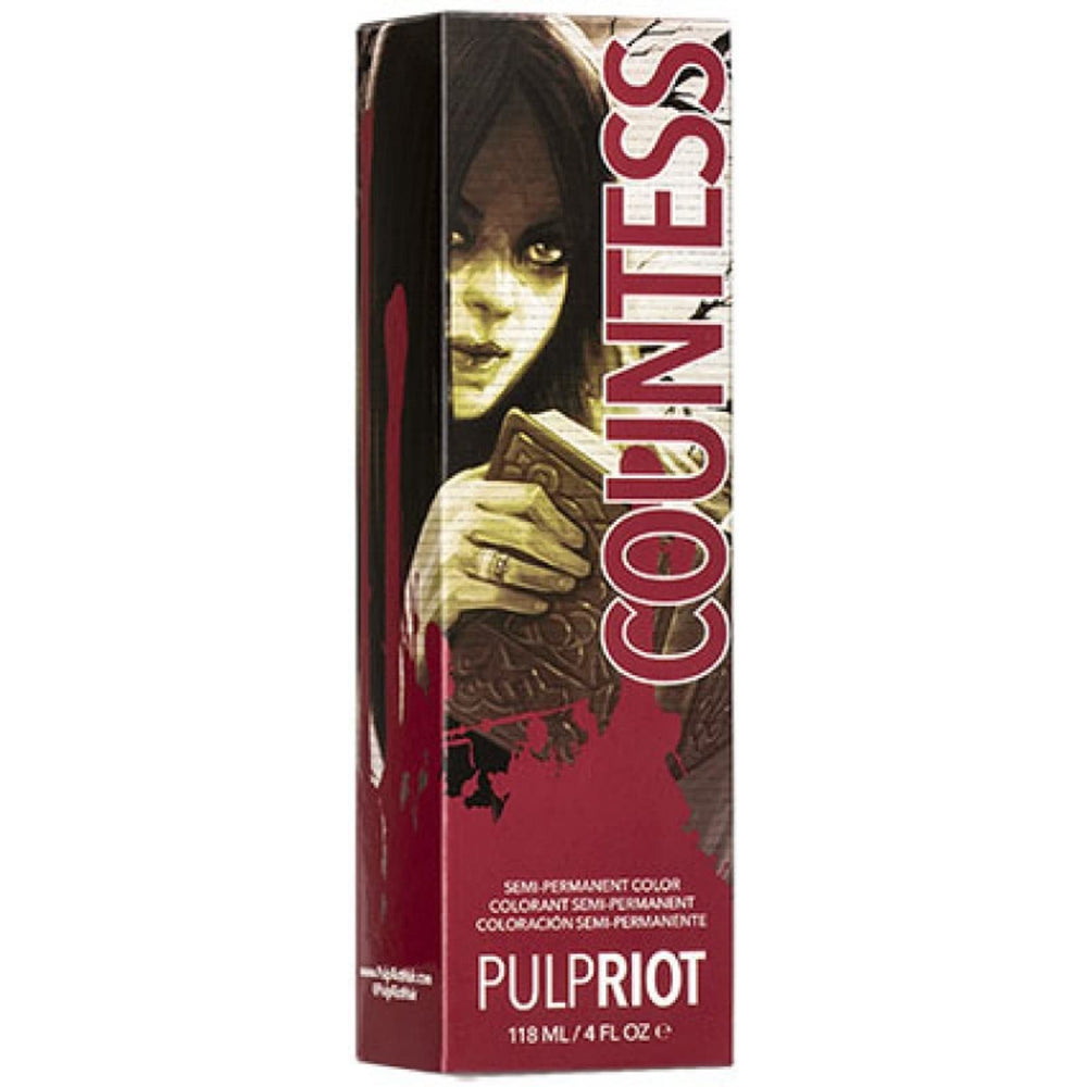 P.R. Countess: bouteille de couleur semi-permanente prête à l’emploi, teinte vive et facile à utiliser.