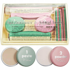 Kit P.Shine Manucure Japonais – poudre rose scellant les nutriments pour finition durable.