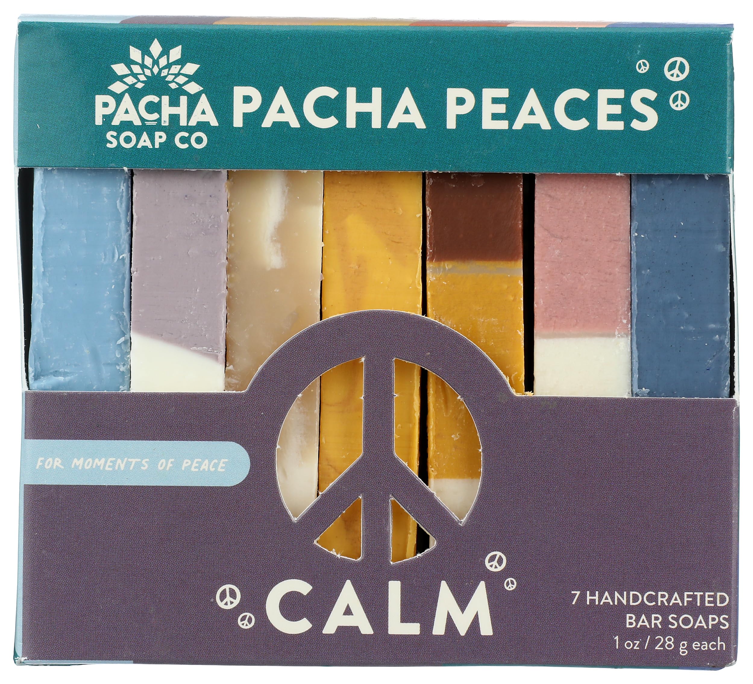 Pacha Soap Calm Peaces emballage recyclable pour une routine apaisante.