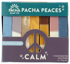 Pacha Soap Calm Peaces emballage recyclable pour une routine apaisante.