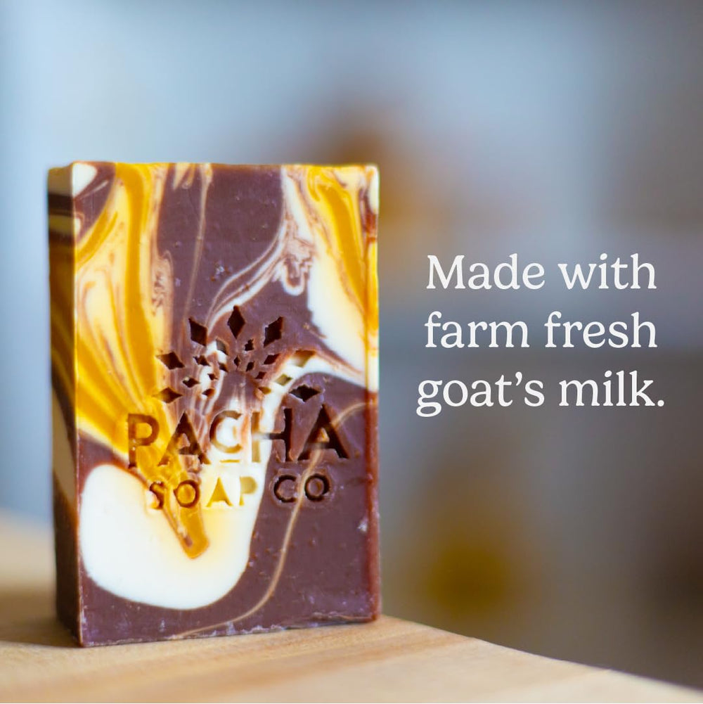 Barre Pacha Soap Co. coupée à la main – artisanat authentique et qualité locale.