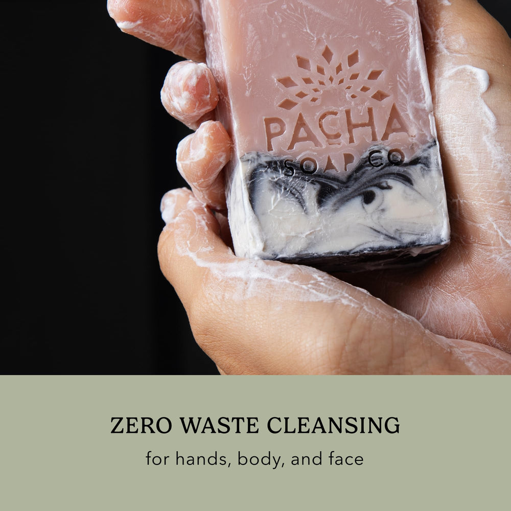 Savon Pacha Soap Co, barre coco citron, parfum frais et nettoyage doux.