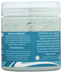 Pacha Soap Co application en massage circulaire : exfoliation délicate pour une peau lisse