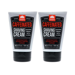 Crème de rasage caféinée Pacific Shaving Company pour réveil matinal énergisant.
