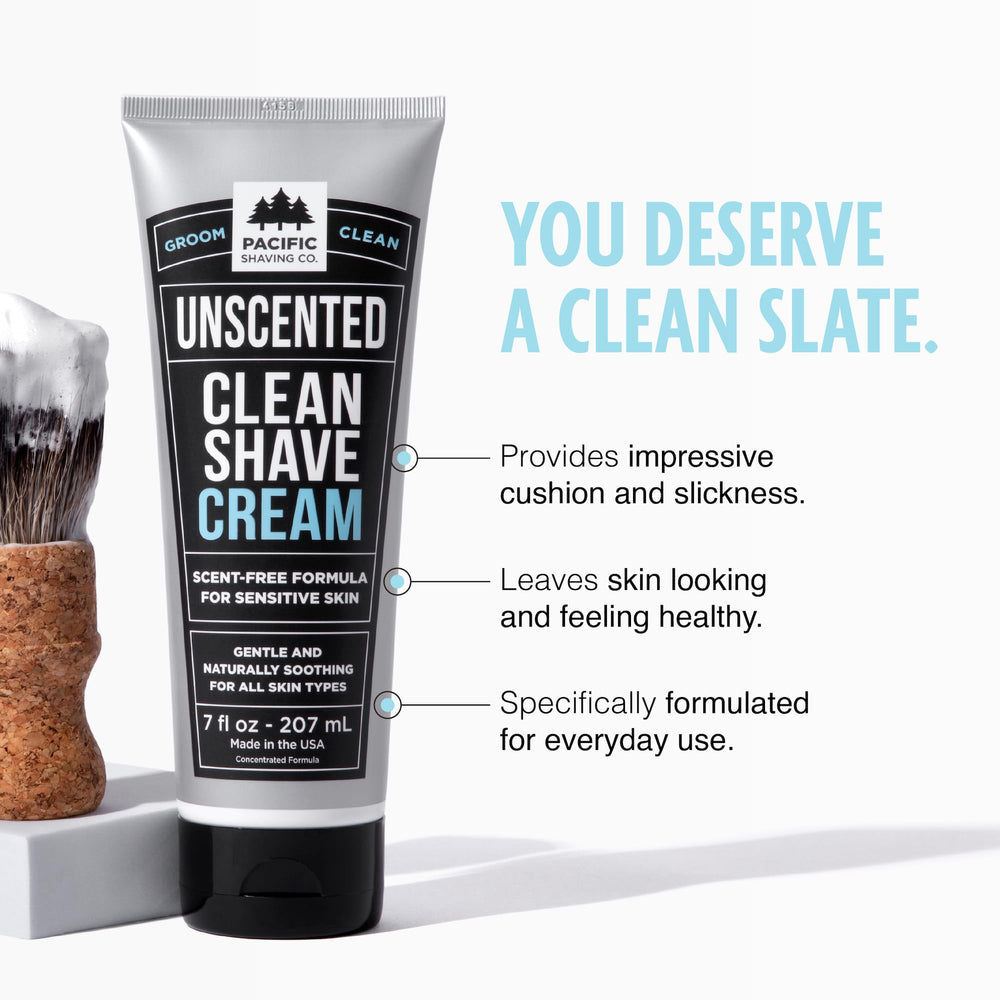 Pacific Shaving Company: emballage avec vitamine E pour nourrir et hydrater la peau.
