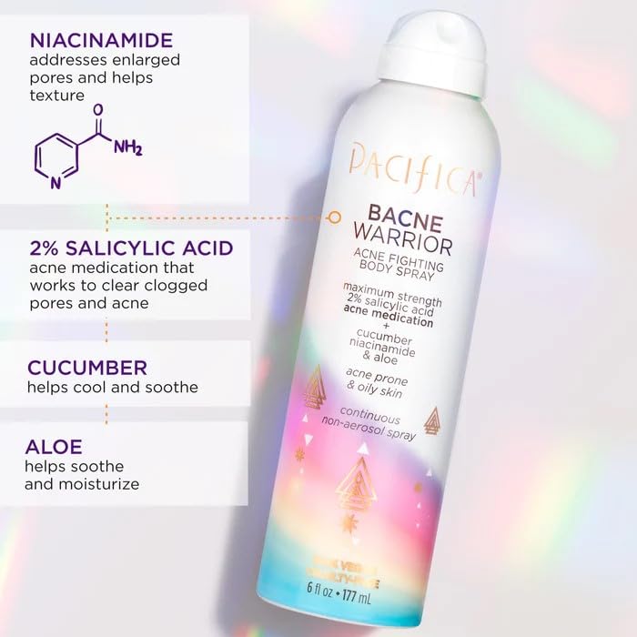 Avant/après démontrant l’usage de Pacifica Bacne Warrior.