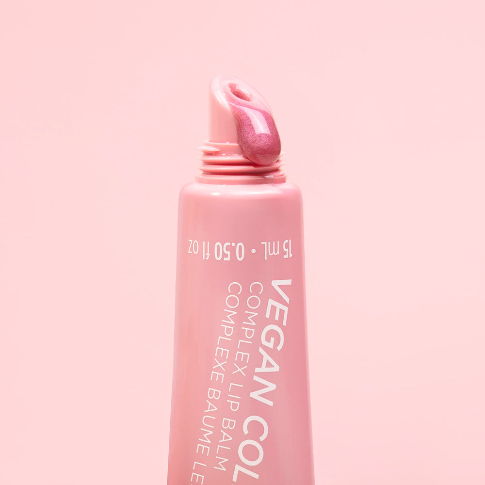 Baume vanille végane Pacifica application – fini rosé discret.