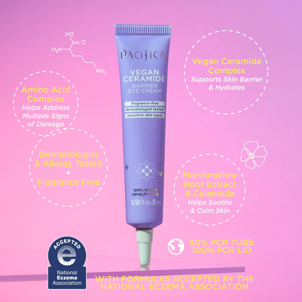 Pacifica Ceramide Barrière Yeux application matin et soir – base idéale pour le maquillage.