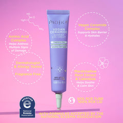 Pacifica Ceramide Barrière Yeux application matin et soir – base idéale pour le maquillage.