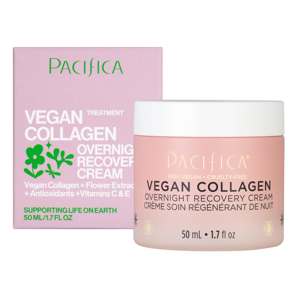 Pacifica Crème Nuit Bouteille : hydratation nocturne riche pour peau rééquilibrée.