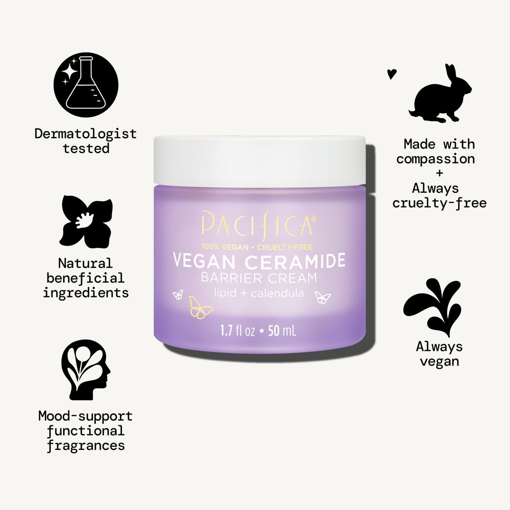 Application facile de la crème visage-barrière sur peau propre le matin et le soir.