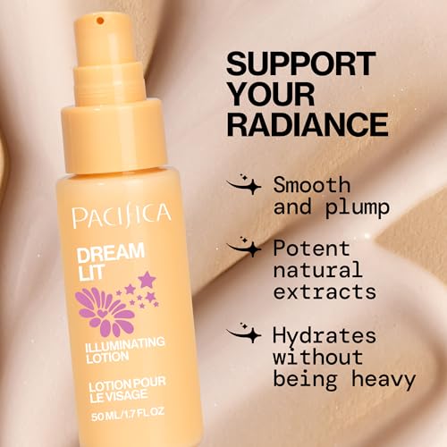 Pacifica Dreamlit lotion avec acide hyaluronique pour hydratation profonde.