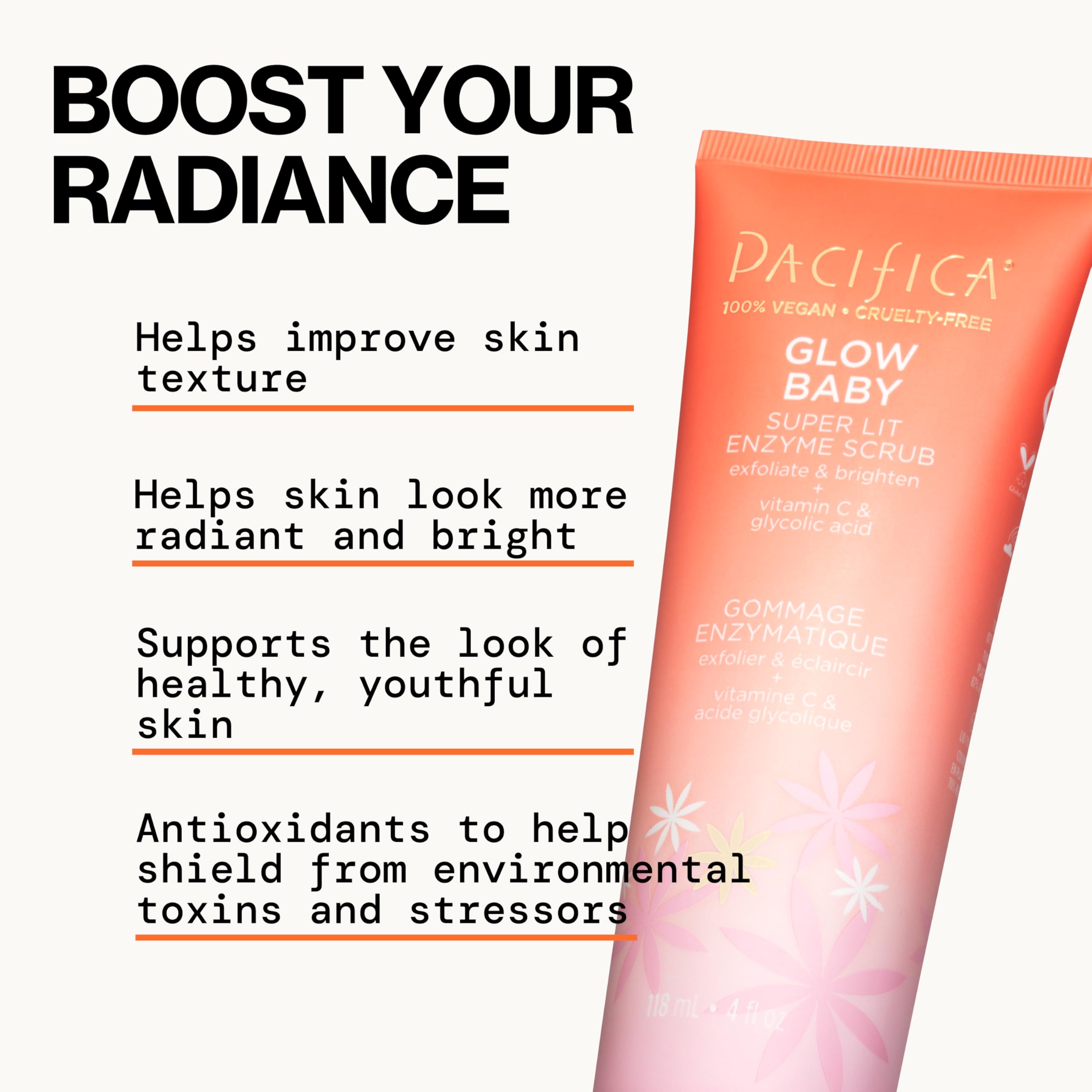 Pacifica Glow Baby — peau plus lisse et lumineuse après chaque utilisation.