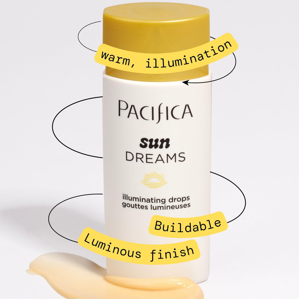 Pacifica Gouttes Éclat Crépuscule hydratent la peau grâce à leur texture légère.