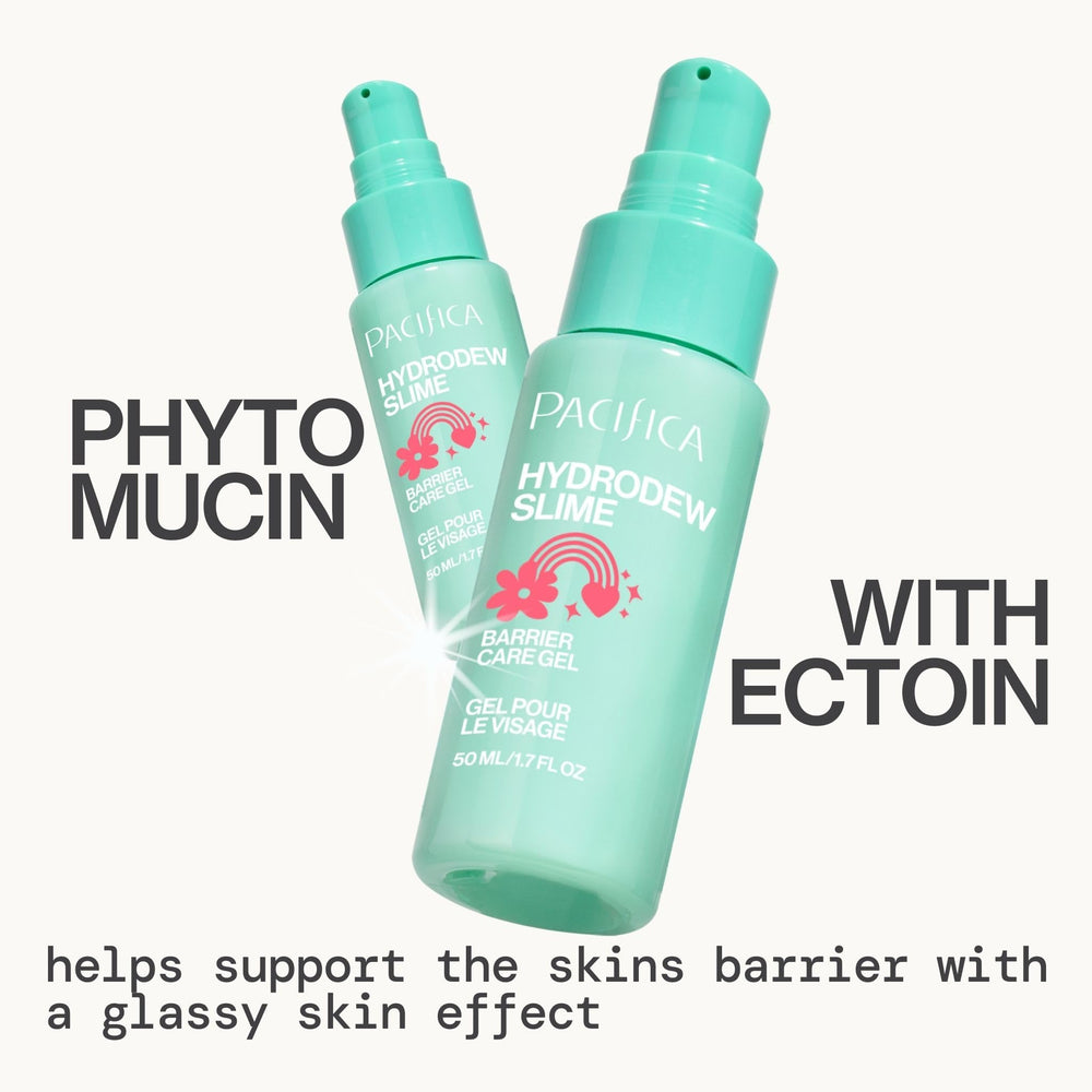 Hydrodew Slime Gel de Pacifica, texture translucide qui pénètre rapidement.