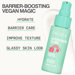 Flacon vegan et sans cruauté: Hydrodew Slime Gel prêt à l’usage du soir.