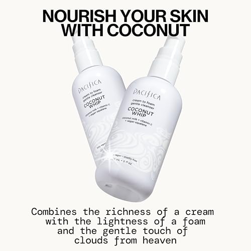 Pacifica lait de coco hydratant pour le visage, soin nourrissant après lavage.