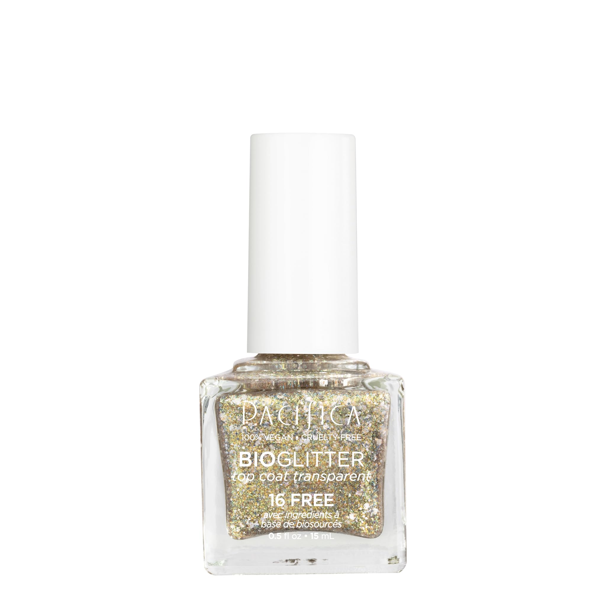 Pacifica paillettes Or, vernis bio pour un éclat doré unique.