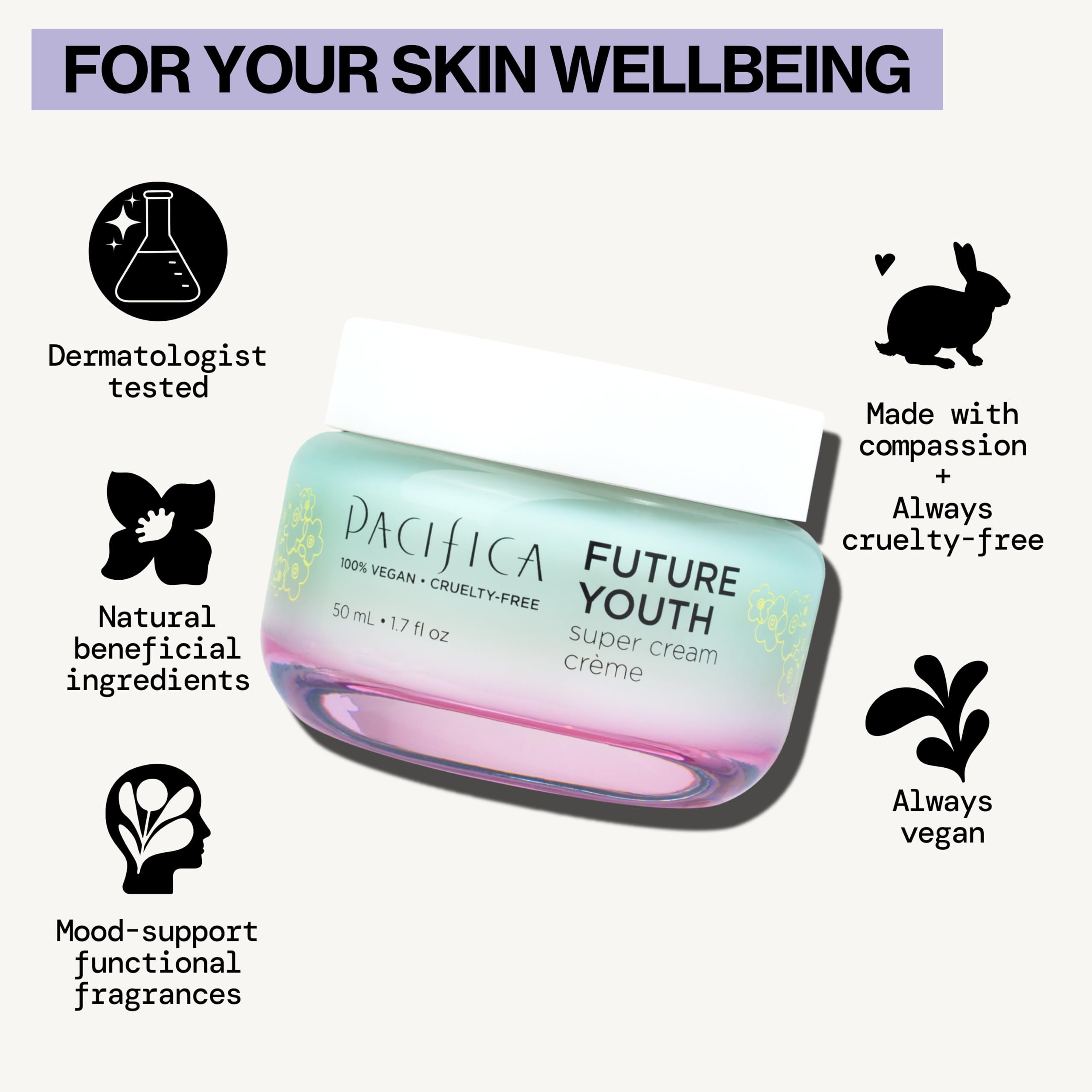 Pacifica Future Youth: peptides et collagène pour une apparence plus ferme.