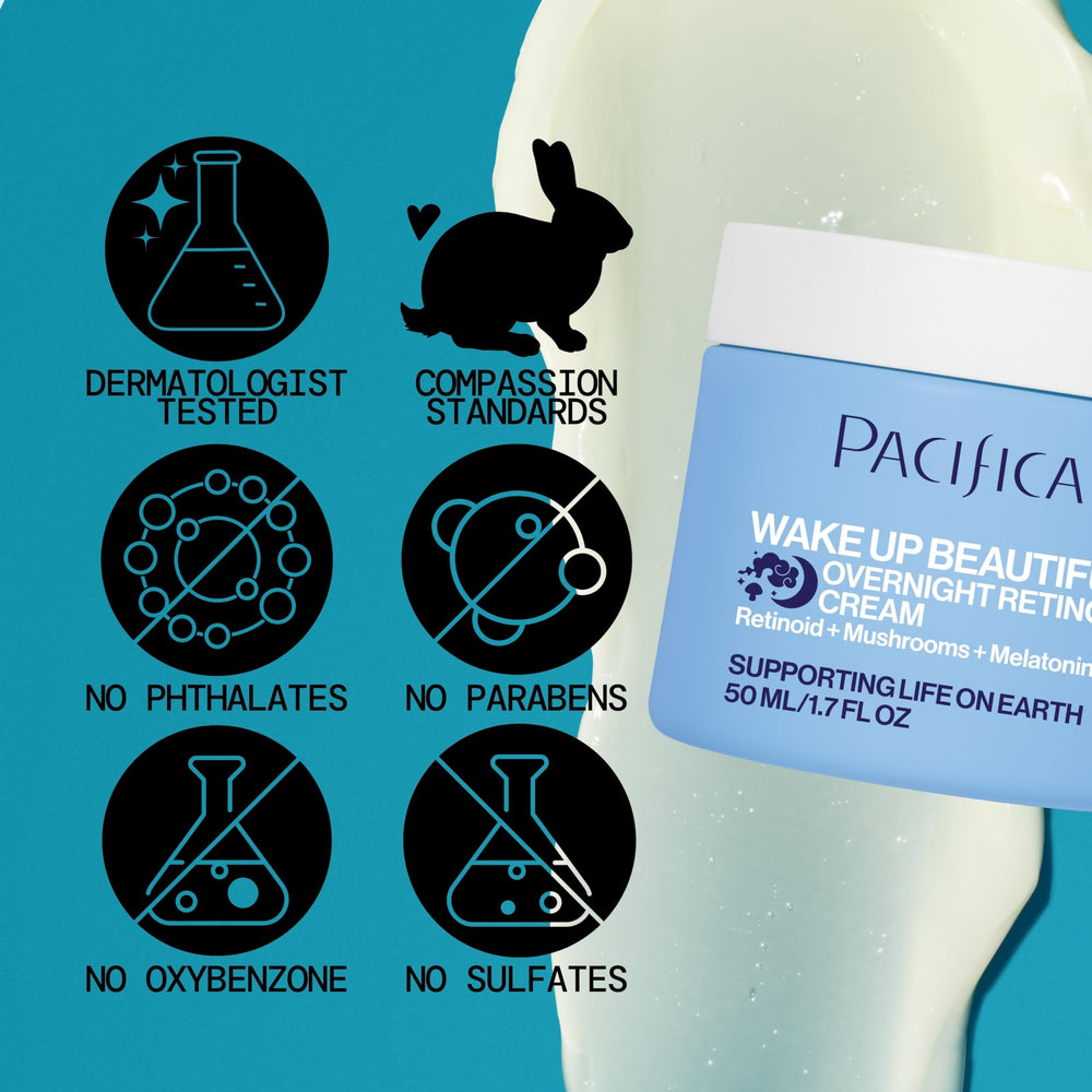 Pacifica Reveil-Beaute – squalane végétal et beurre nourrissent la barrière cutanée.