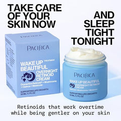 Pacifica Reveil-Beaute crème-nuit retinoïde – texture légère qui pénètre rapidement.
