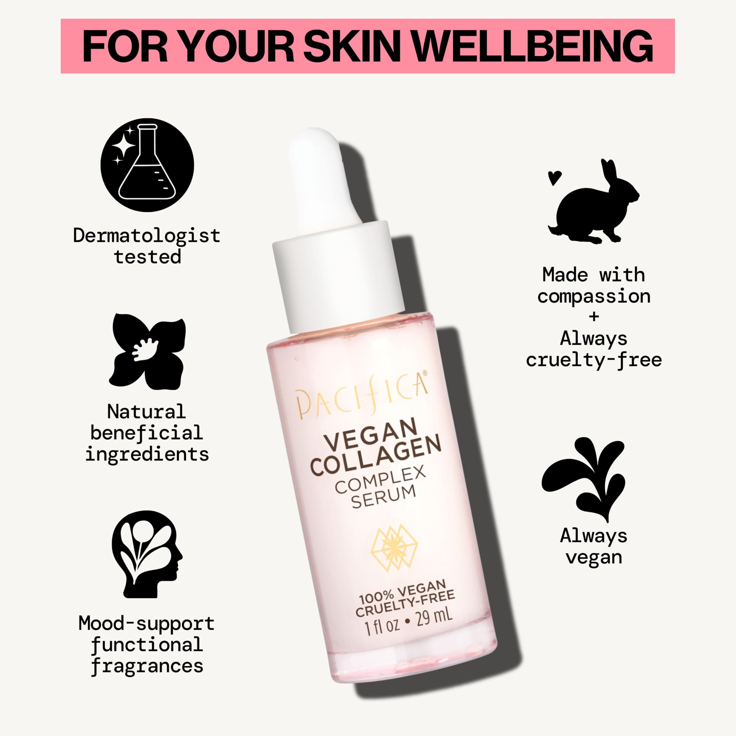 Effet hydratant intense du sérum vegan sur peau sèche.