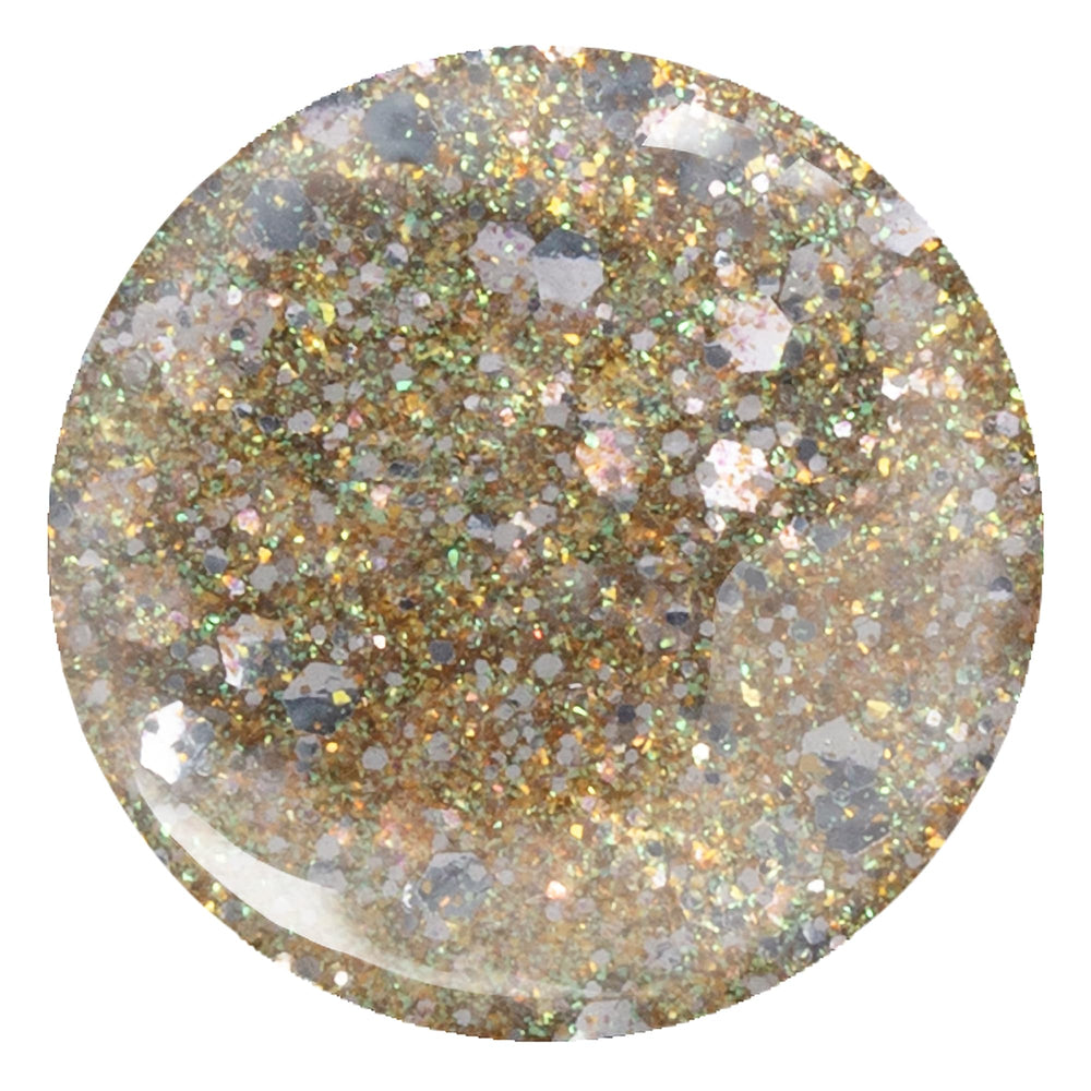 Pacifica vernis translucide Glitter Or, look festif en une couche.