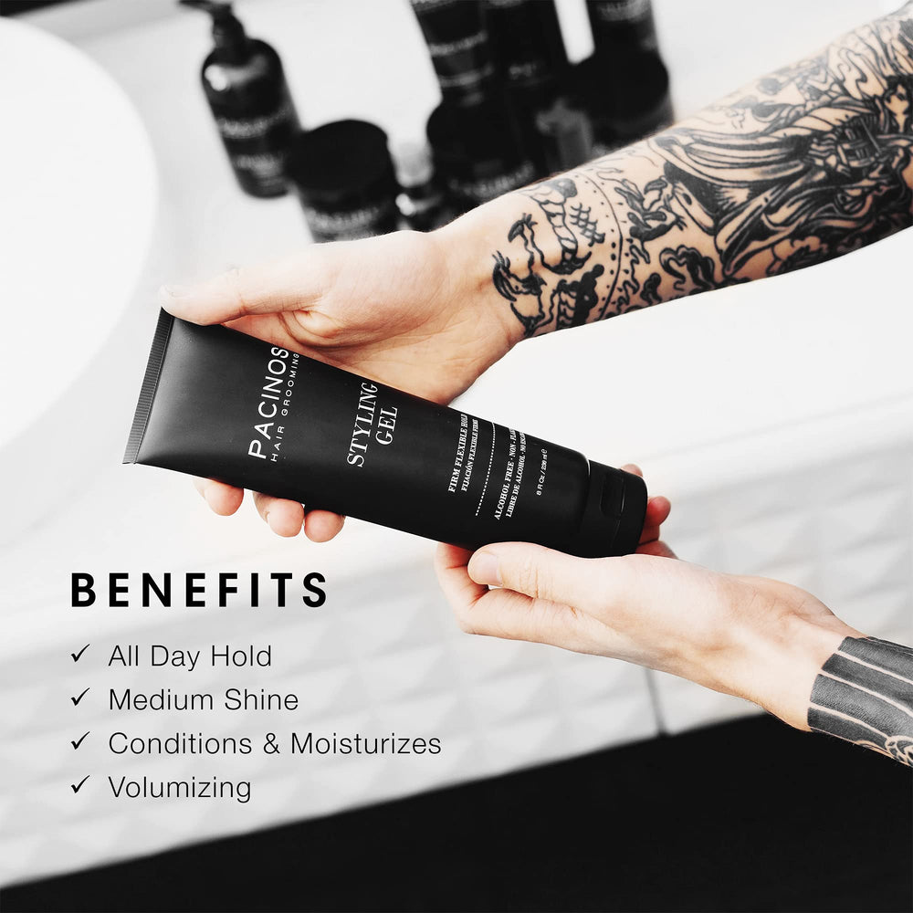 Pacinos Gel Coiffant – application facile, légère sur les cheveux.