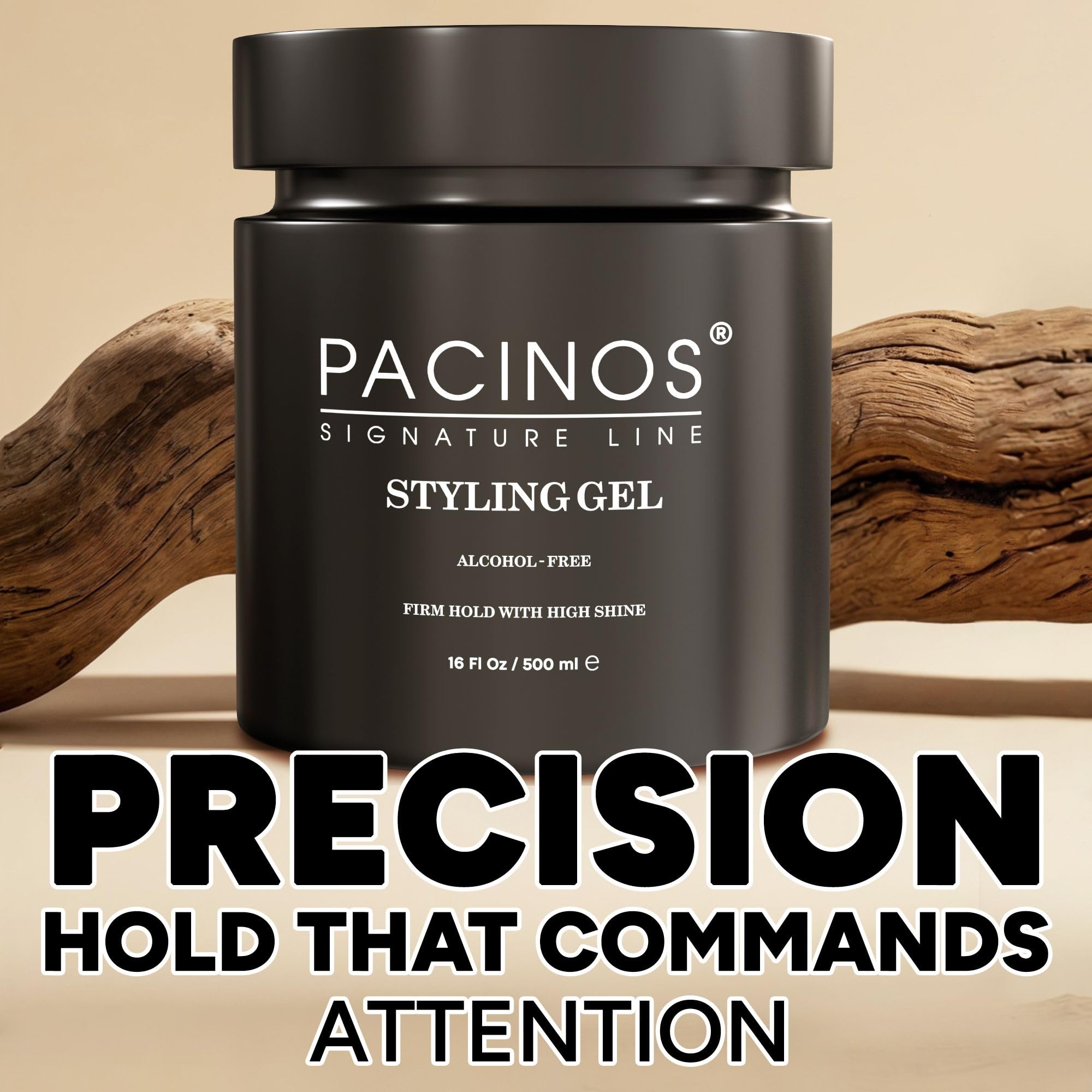 Pacinos Gel Coiffant : application facile sur cheveux secs pour un rendu net.