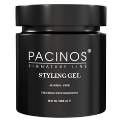 Pacinos Gel Coiffant : bouteille prête à l’emploi pour une coiffure durable et nette.
