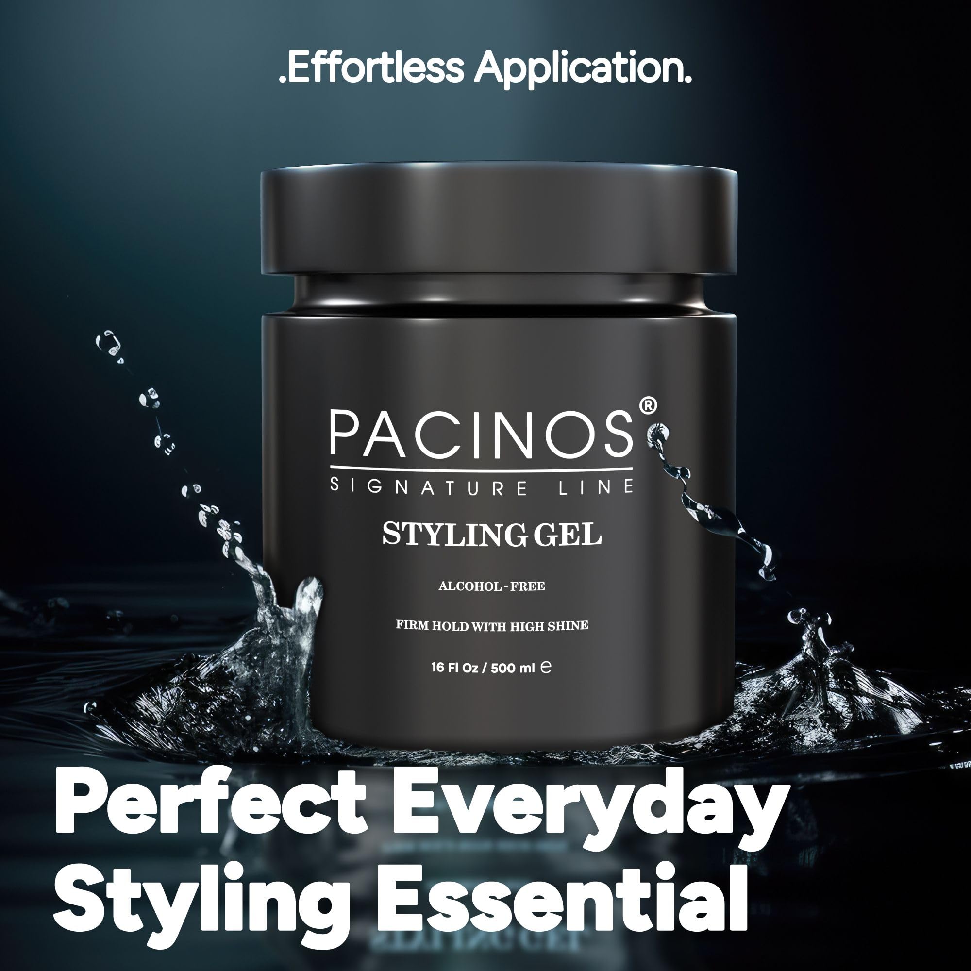 Pacinos Gel Coiffant : convient à tous types de cheveux pour une tenue flexible.