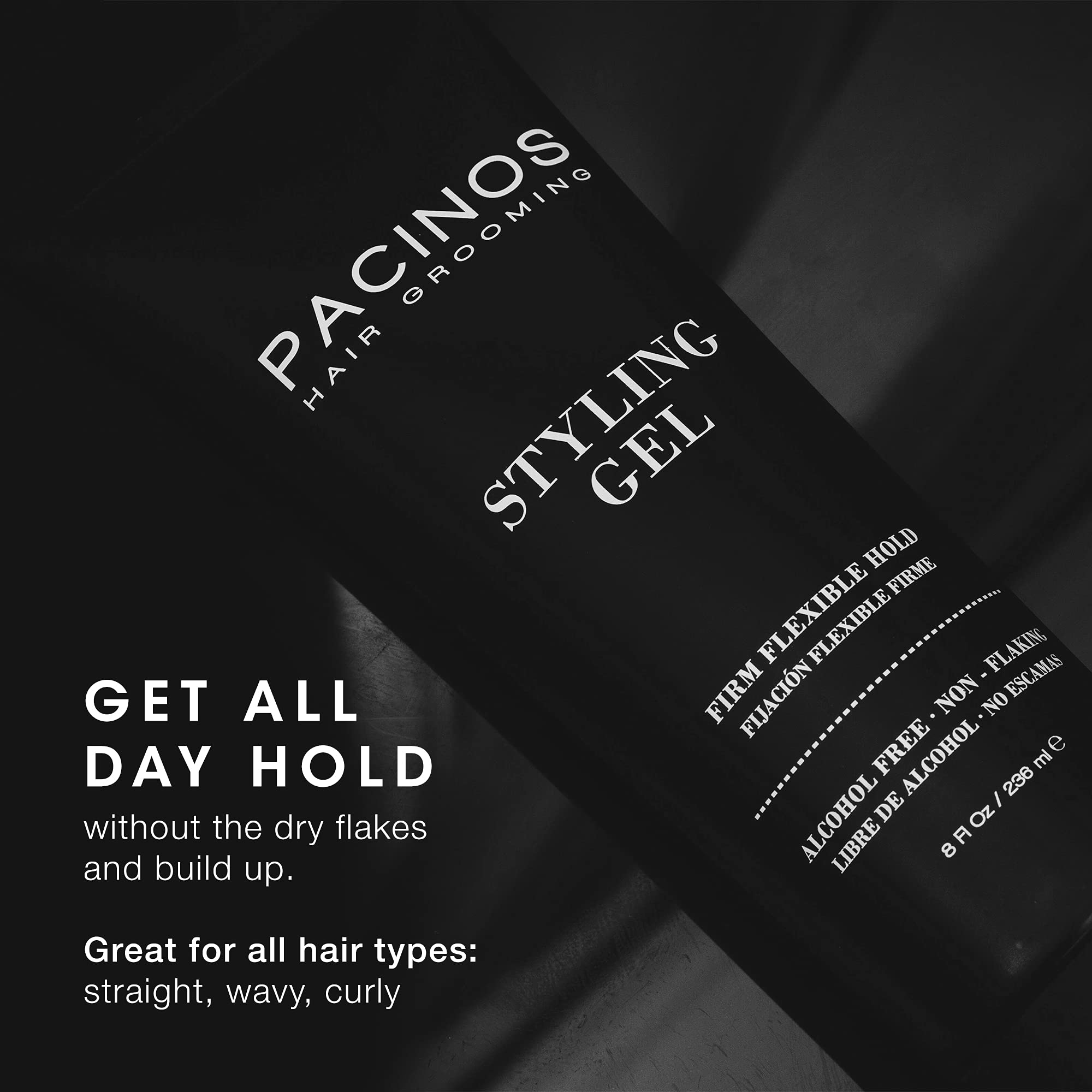 Pacinos Gel Coiffant – volume et texture pour un look naturel.