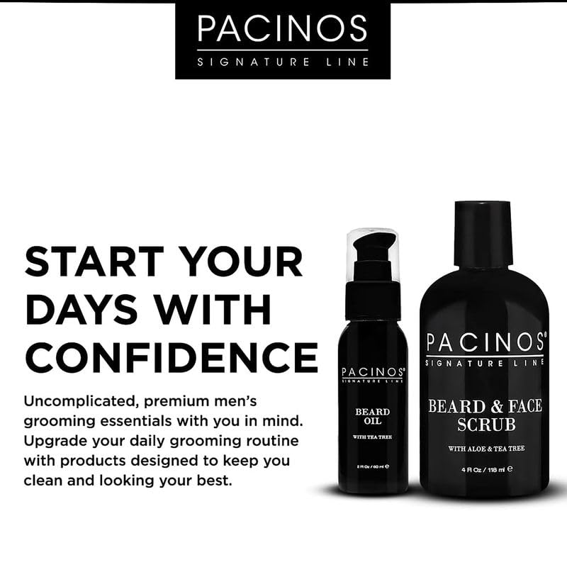 Pacinos huile-barbe-pellicules: aide à réduire les pellicules et procure du confort.