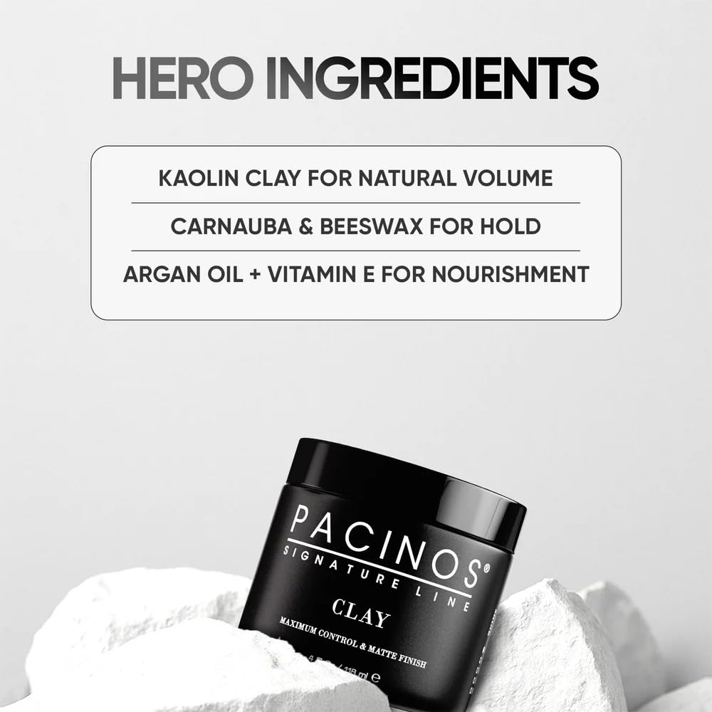 Pacinos Ligne Signature – cheveux secs, finition mate naturelle.