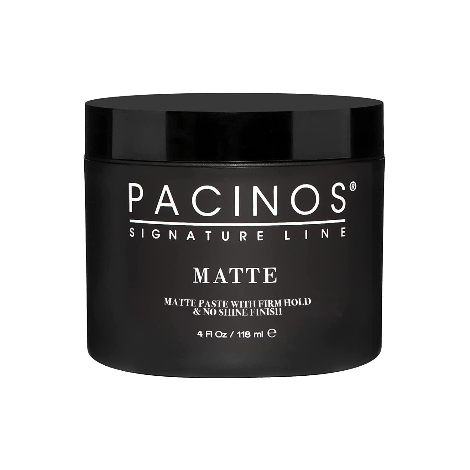 Pacinos Matte Hair Paste applied to damp hair for strong hold and natural matte finish.