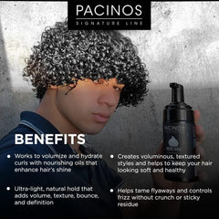 Pacinos Mousse Application Cheveux Humides pour démarrer vos boucles en douceur.