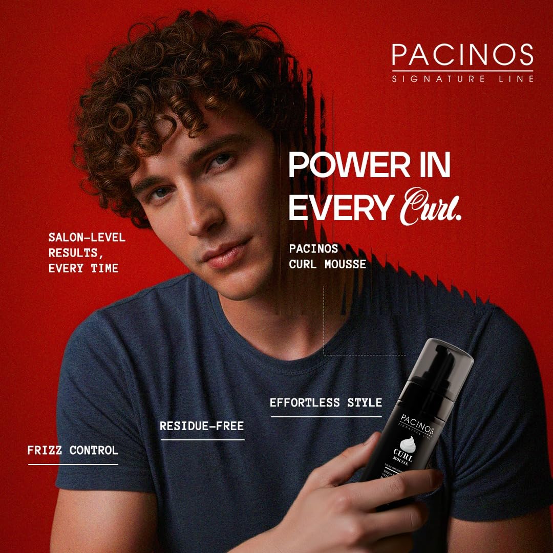 Pacinos Mousse Brillance Naturelle pour cheveux soyeux et lumineux.