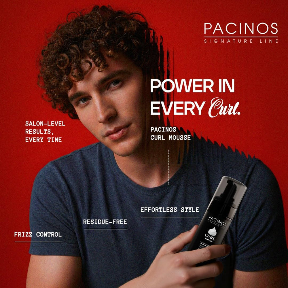 Pacinos Mousse Brillance Naturelle pour cheveux soyeux et lumineux.