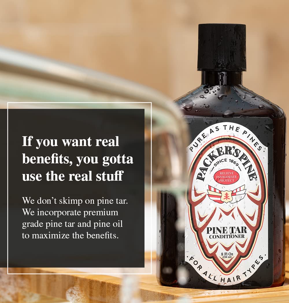 Formulation apaisante Packer's Pine Tar — texture douce pour le cuir chevelu.