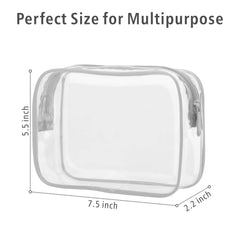 PACKISM fermeture métallique du sac maquillage translucide, glisse fluide et durable.