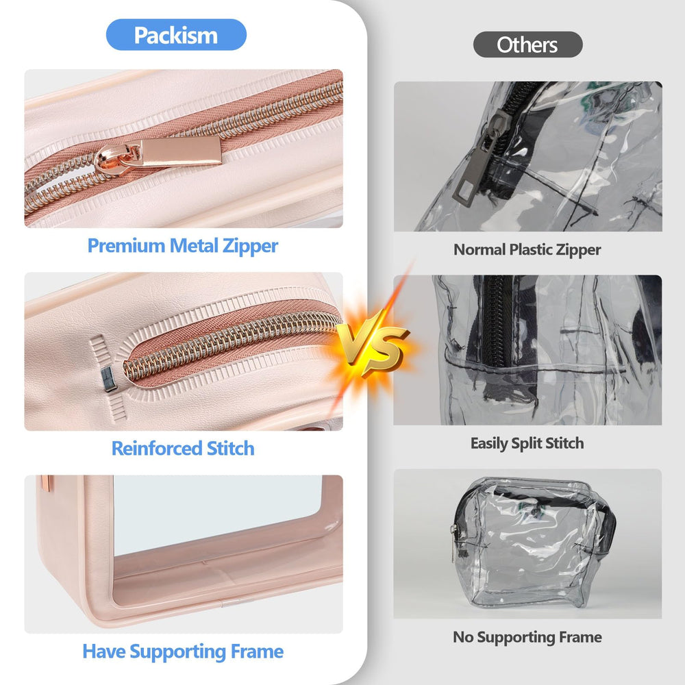 PACKISM cadre interne et bordures en cuir PU pour durabilité et style.
