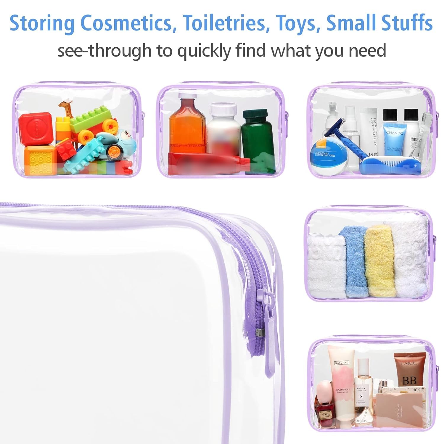 PACKISM sac toilette violet format quart: parfait pour cabine et rangement