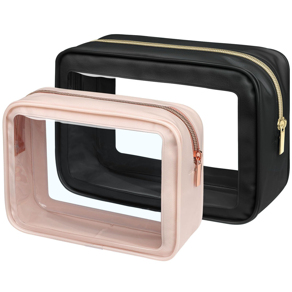 PACKISM grande trousse maquillage transparente, rangement pratique pour cabine et soute