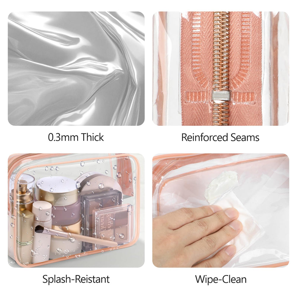 PACKISM trousse toilette rose pâle, couleur tendance pour vos indispensables.