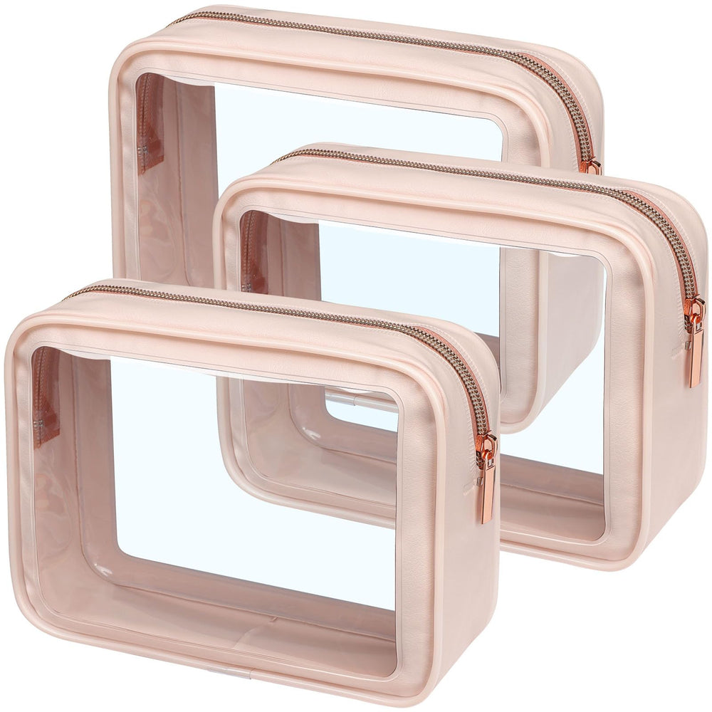 PACKISM trousse de toilette transparente ouverte, rangement pratique pour cosmétiques