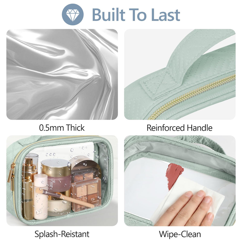 Packism trousse transparente avec sachet désodorisant inclus pour limiter les odeurs.